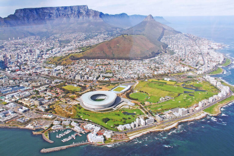 Vista aerea di Città del Capo